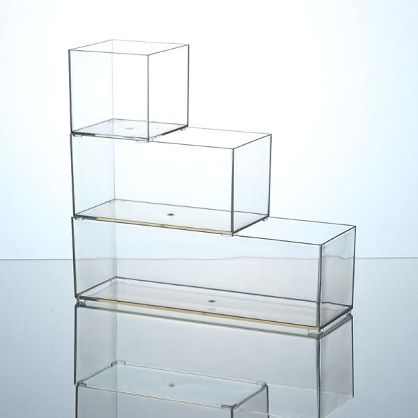 Stackable Refrigerator Organizer Bins Clear Kitchen Organizer Container Bins With Handles Plastic Bags For Pantry, Cabinets, Shelves, Drawer, Freezer - Food Safe