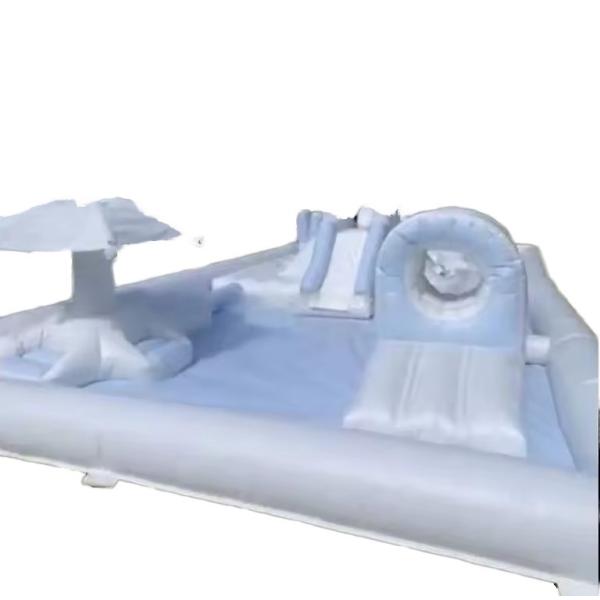 Shipping Way By Sea Kindergarten Water Slide Pool for Outdoor Inflatable Obstacle Race