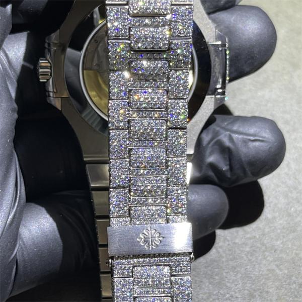 Бюст 3ATM Moissanite вниз с диаманта шкалы дозора Bling наблюдает водоустойчивое