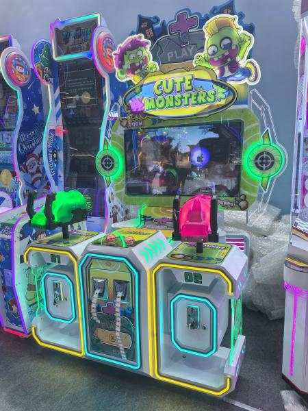 A moeda da loteria Defender operava o jogo de tiro com arma monstros máquina de resgate de bilhetes