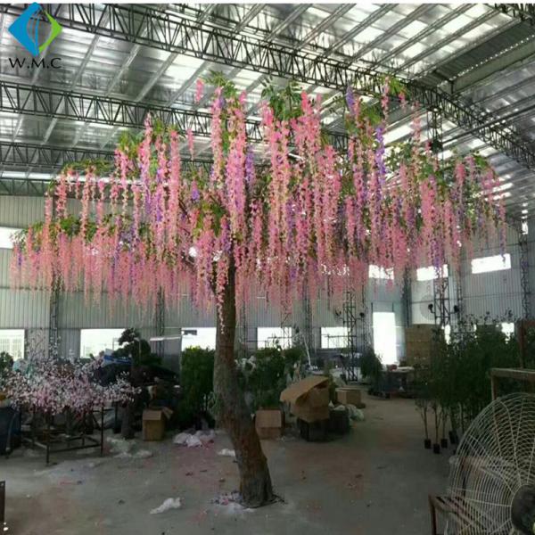 4m Height Artificial Flower Tree , Wisteria Silk Hanging Fake Flower Tree