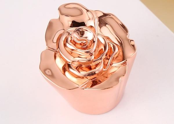 Modern Luxury Unique Design Plating Gold Color Zinc Alloy Die Casting Perfume Bottle Caps Fits Most Bottles As Requested Design
