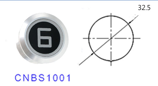 Cutout Size 37 mm Round Stainless Steel Elevator Touchless Button Elevator High Sensitivity No Touch Lift Control Button