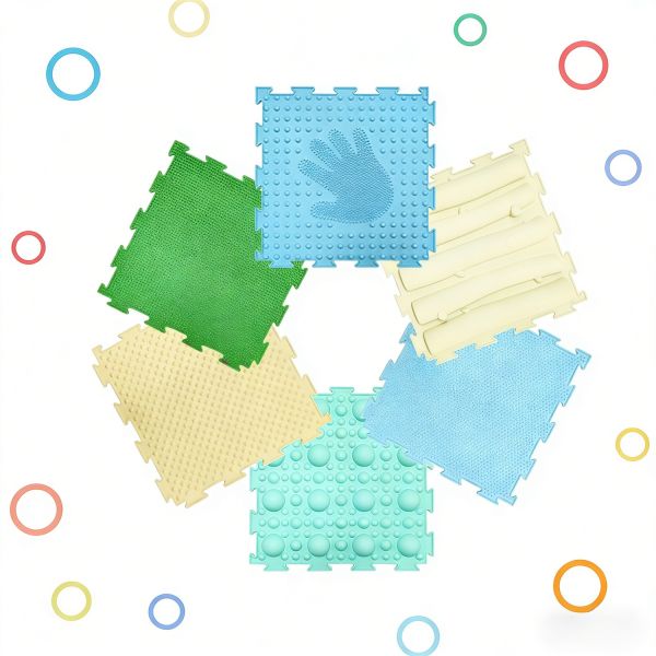 Customized Logo Tactile Finger Pressure Foot Massage Silicone Mat Kids Sensory Training Durable Portable Lightweight