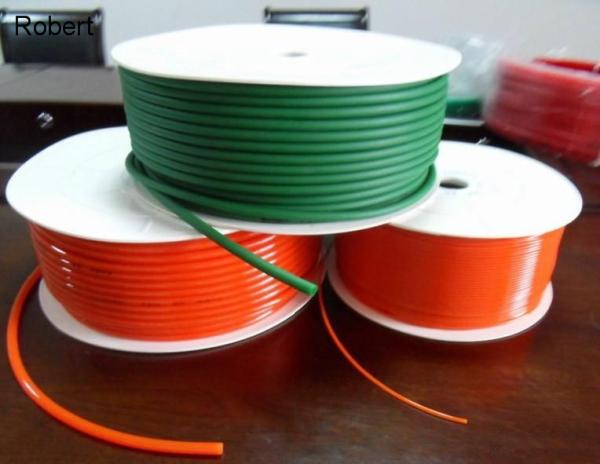 Orange Color Polyurethane Round Section Belts For Roller Conveyors Abrasion Resistance