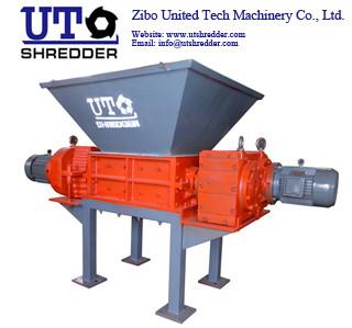 high capacity Paper tube, fiber drum, cardboard barrel, fiber container recycling - Double shaft paper shredder crusher