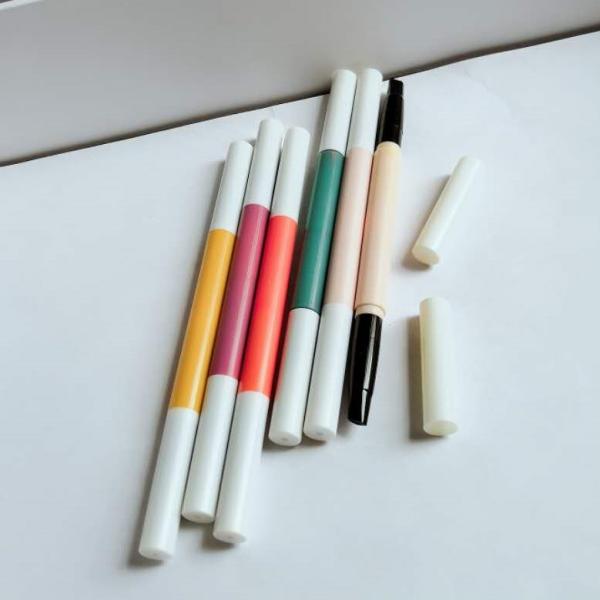 Double Ended Auto Eyebrow Pencil Slim Shape Long Standing Customizable
