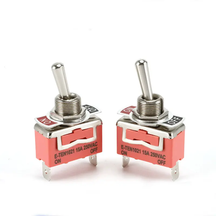 1021 rocker switch, 12MM push-button switch, two-pin two-position switch with increased current screw terminal