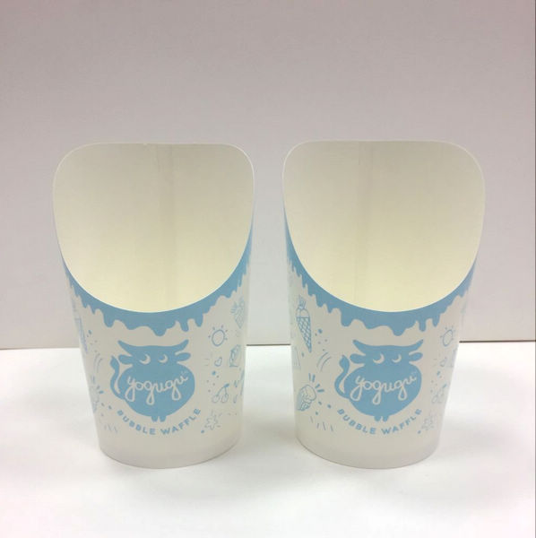 Snack Food Grade Disposable Paper Cup Brown Kraft Chip French Fries Eco Friendly