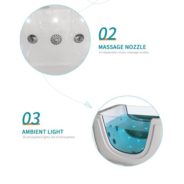 Acrylic Led Bubble Baby Spa Bathtub Massage Function Whirlpool