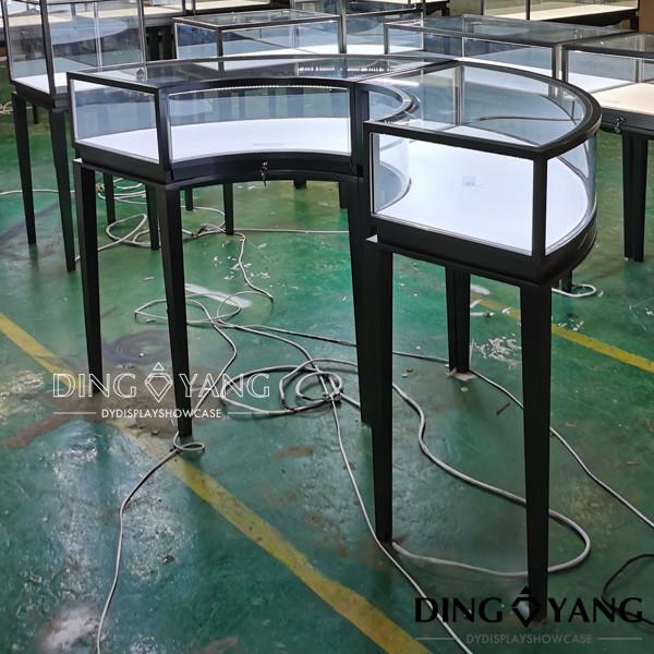 Casas de vidro circulares D2100XH960MM para visualização de jóias