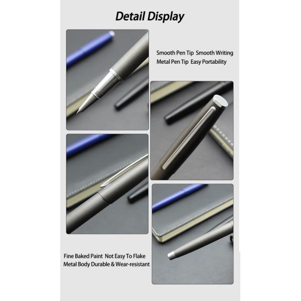 Matte Business Gift Roller Ball Pen 0.5mm Signature Pen Metal Gel Pen Custom Logo