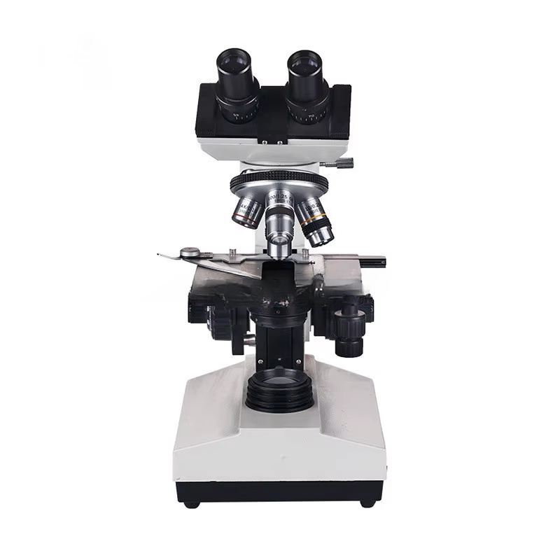 High-Definition Portable Binocular Biological Microscope LED Light Source 4X-100X Magnification Plastic+Metal Construction for