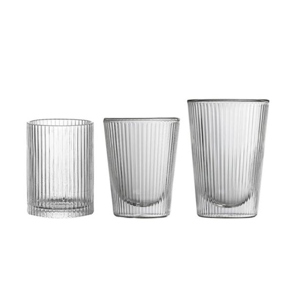 B2B Custom 12oz Textured Glass Mugs | Bulk FDA-Certified Heat-Resistant Coffee Cups