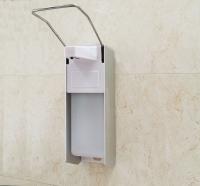 Elbow Press Manual Liquid Soap Dispenser Aluminium Alloy Medical Wall Mounted