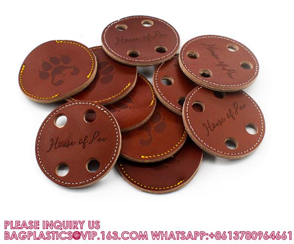 Wholesale Custom Leather Badge Factory Embossed Pu Leather Label Clothing Genuine Leather Patch With Logo