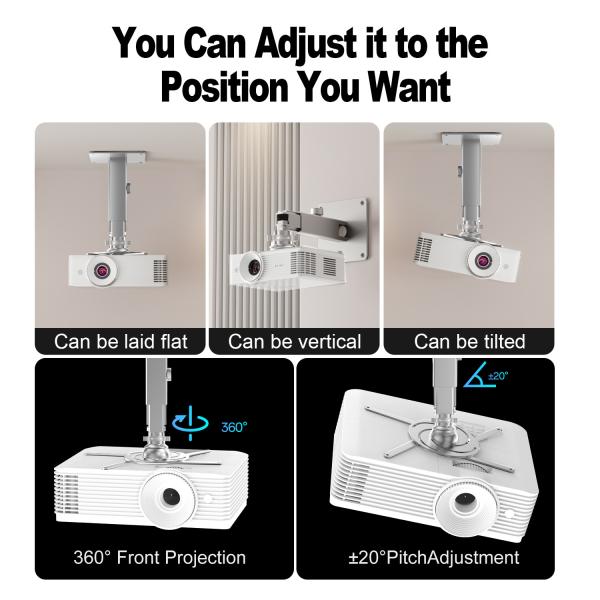 Lift Projector Ceiling Mount 15KG - 20KG Loading Weight Universal Projector Brackets