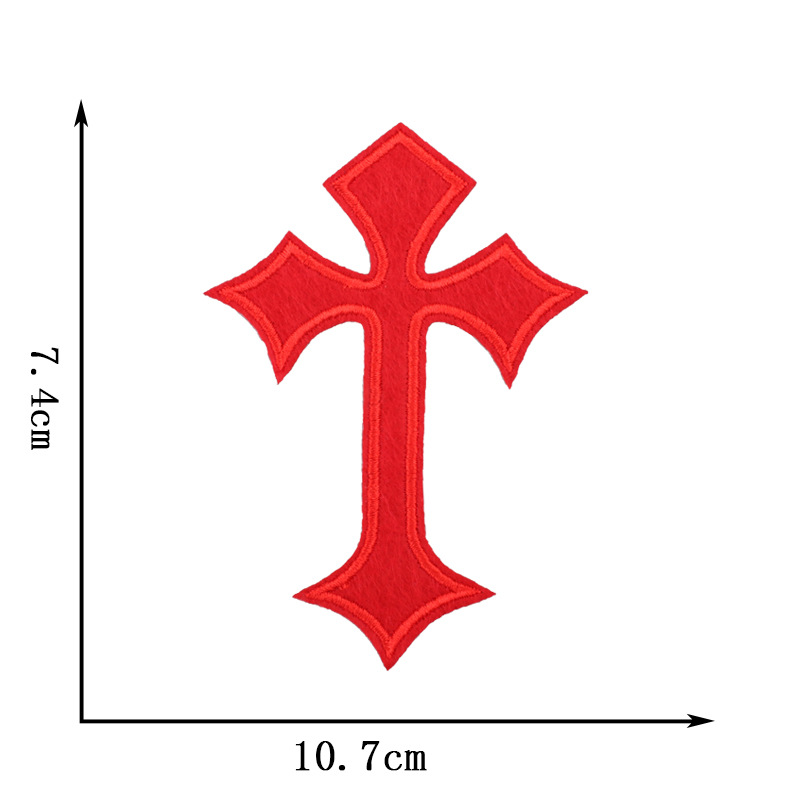 Colorful Custom Fabric Personalized Patch Cross Creative Band-Aid Pattern Embroidered Felt Cloth Cross Patch