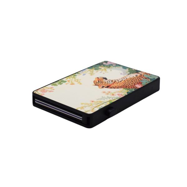 DIY Double-Sided Printing Sublimation Plastic Credit Card Holder with Aluminum Plate Automatic Pop-up Card Case