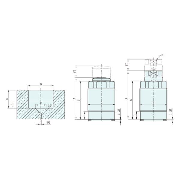 Tipo de cuerpo neumático hidráulico de efecto simple del hilo 35MPa de Rod 25m m del cilindro del aire