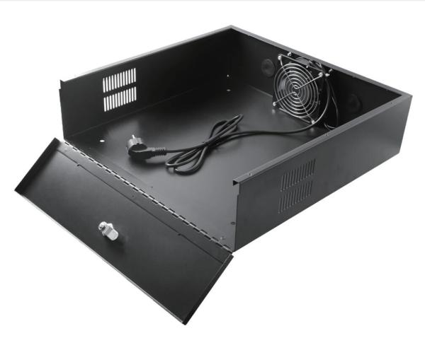 Steel Metal Lock Box 18x18x5 21x21x8 21x24x8 Metal DVR Lockbox Enclosure with Cooling Fan for DVRs and NVRs MDVR Steel Box 