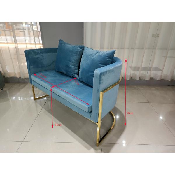 Organic Barrel Back Design 112cm 76cm Rod Iron Sofa Set