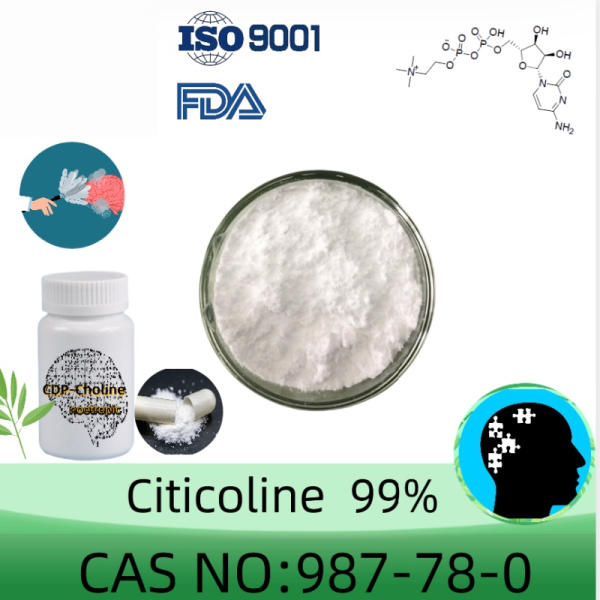 CAS 987-78-0 Dietary Supplement Powder Citicoline CDP-Choline 99% Purity