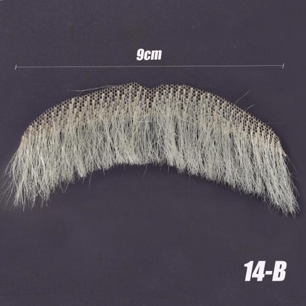 100% Human Hair Handmade Fake Mustache Beard for Entertainment/Drama/Life
