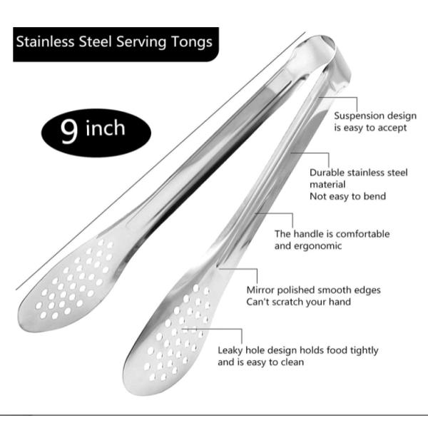 Длина схватов 9in еды кухни нержавеющей стали коррозионнозащитная