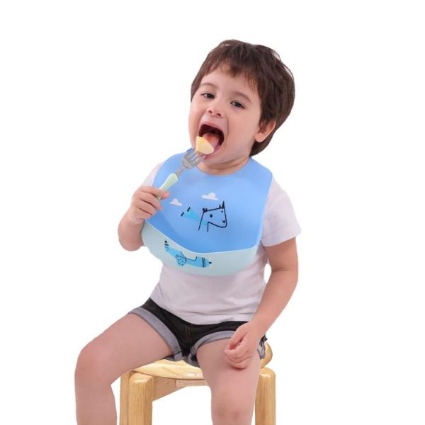 Sturdy No Plastic Non Toxic Silicone Baby Napkin Safe In Steriliser