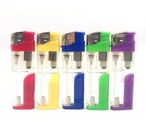 8.0cm Recarregável Electronic Rechargeable Lighter de plástico com cores LED