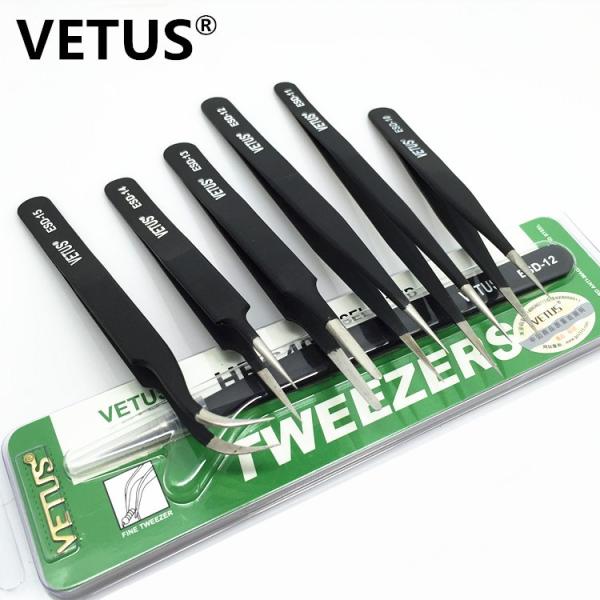 Safe Precision ESD Esd Plastic Tweezers AISI 302 Material Length 110 - 140mm