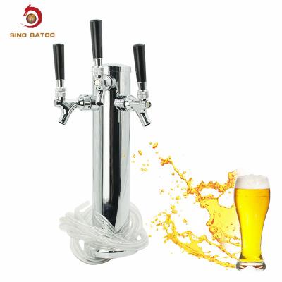 Torre de aço inoxidável da cerveja de três torneiras 304