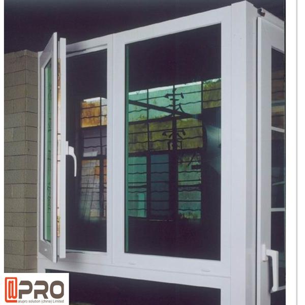 Tempered Glass Aluminum Casement Windows With Mosquito Net / Modern Architectural Windows modern casement windows