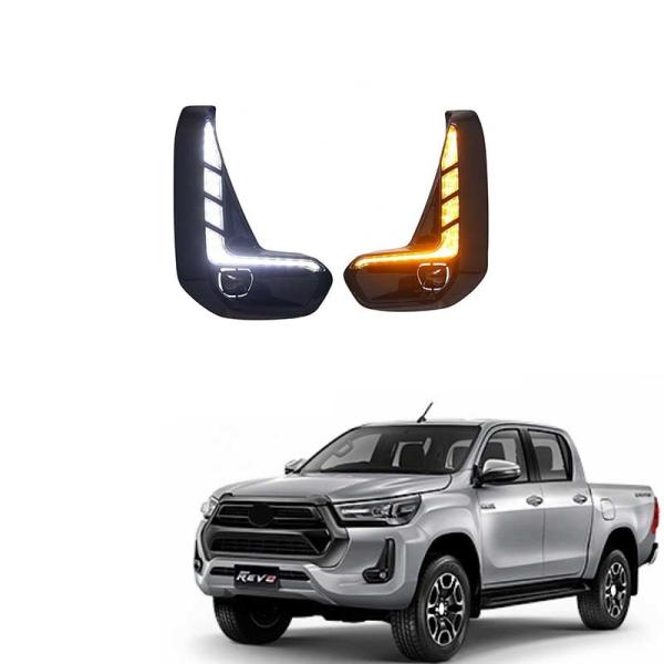 Toyota Hilux Revo Headlight Tail Light DRL White Yellow Light