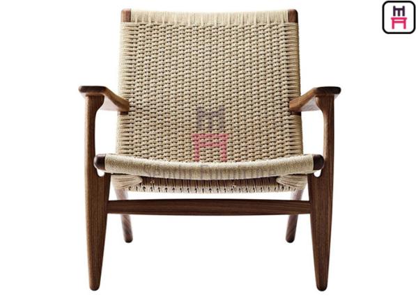 Cadeira 0.45cbm de Ash Wood Armrest Garden Leisure com corda para trás