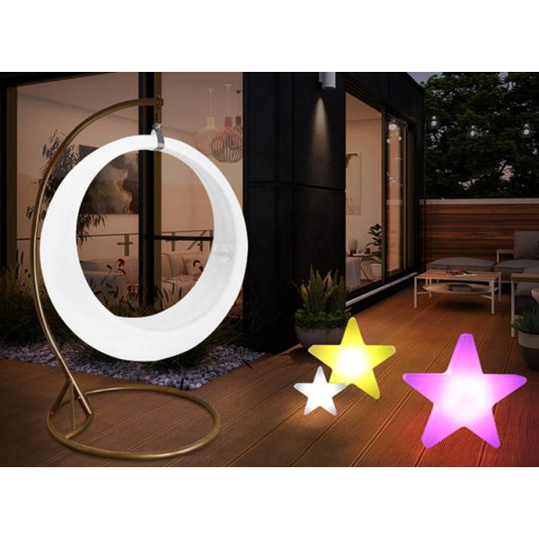 Outdoor LED Luminous Swing Colorful Moon Swing Round Children's Entertainment Facilities