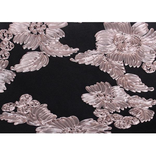 Ткань шнурка моды вышитая синелем, ткань сетки полиэстера для платьев