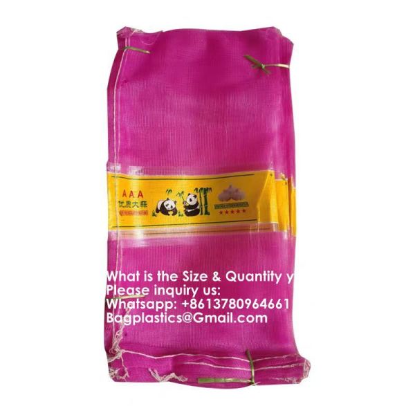 Reusable Drawstring Fresh Produce Thickened Purple Green Large Mesh Plastic Dense Small Mesh Woven Net Bag From China For Packing Chili Radix Pseudostellariae