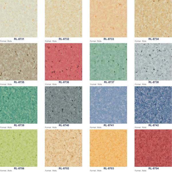 Indoor Waterproof Homogeneous Vinyl Floor Non Slip For Hospital