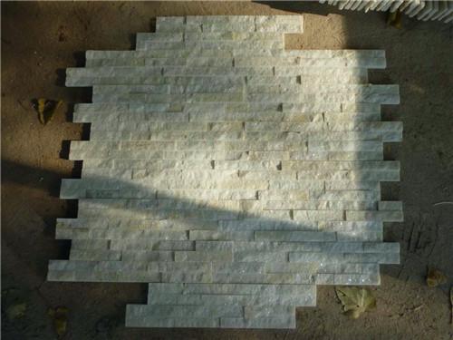 White Marble Flat Cultured Stone Mini Panel Split Face Low Variations 0.75-1.25”