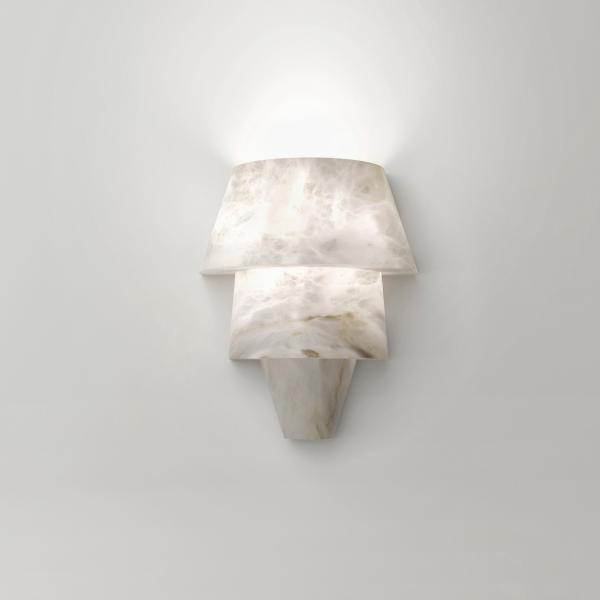 Aplique de pared de alabastro personalizado 220mm x 275mm LED 110V-240V