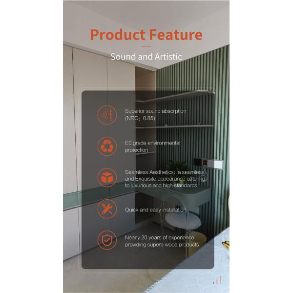 Panel acústico de pizarra de madera de primera calidad Solución acústica elegante para espacios modernos