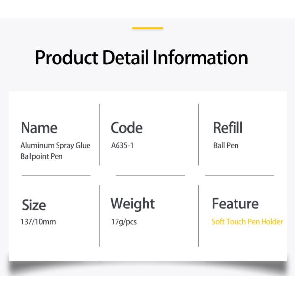 Pluma de punta de aluminio simple de alta gama pintura en aerosol Pluma de bola de escritura lisa
