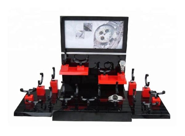 Modern Acrylic C Ring Watch Display Box 300x300mm Size ERP Certification
