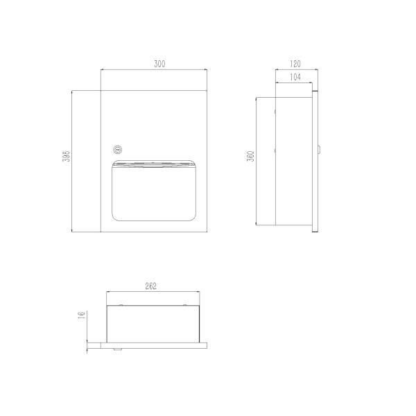 Stainless steel material Factory Wall Mount Toilet Accessories Kitchen Paper Towel Holder Paper Dispenser with lock