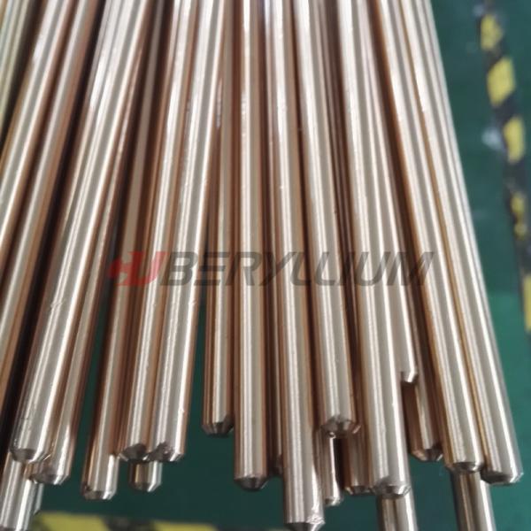 Barra redonda 8x500mm do cobre do berílio C17500 para o equipamento de soldadura da resistência