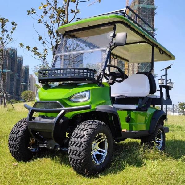 Green Electric Golf Cart 50km Range Electric LSV Aetric Golf Cart With Battery Road legal