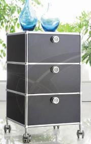 Mobile Pedestal Lockable File Cabinet / Steel Swing Door Filing Cabinet