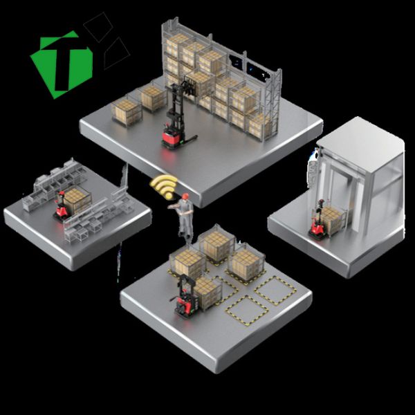 Intelligent Unmanned Forklift with 1.8m Turning Radius Electric Power Source and Servo Motor for Heavy Duty Material Handling